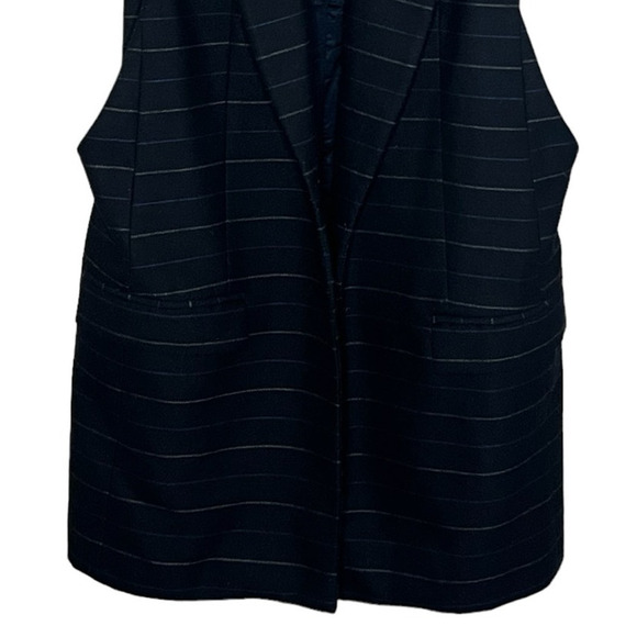 Zara Basic Vest Open Front Womens XS Navy Blue Corpcore Business Casual - Picture 5 of 8